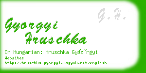 gyorgyi hruschka business card